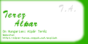 terez alpar business card